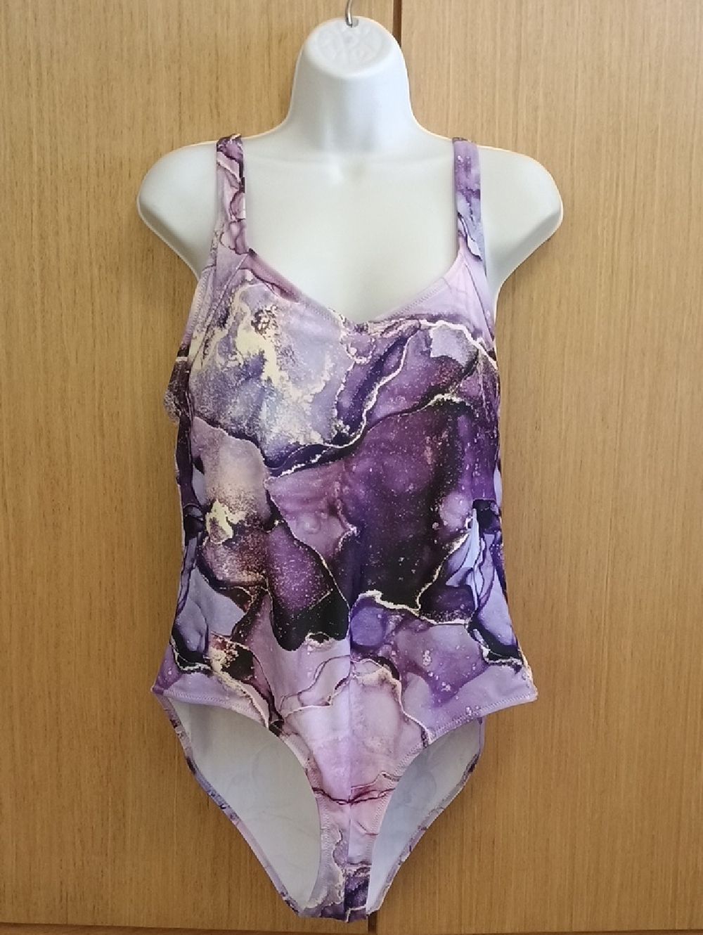 +SZ NORACORA SZ XXL Purple Marble One Piece Bathing Suit